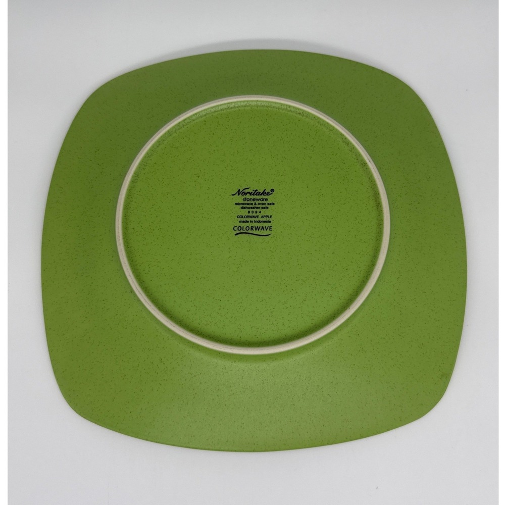 Noritake Colorwave Apple Green Square Dinner Plate 10.5 Inch Stoneware 8094